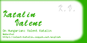 katalin valent business card